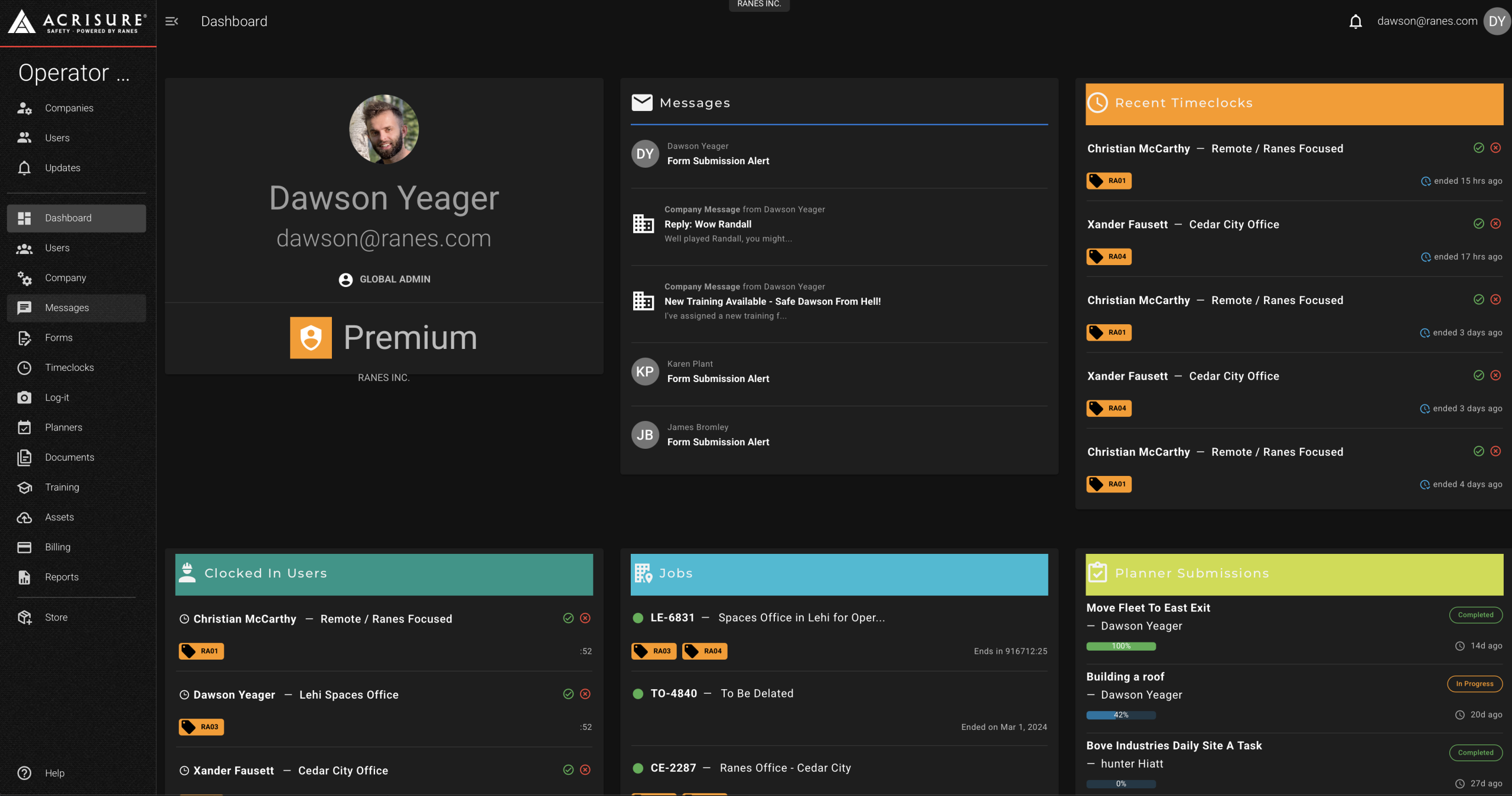 Admin Portal Dashboard